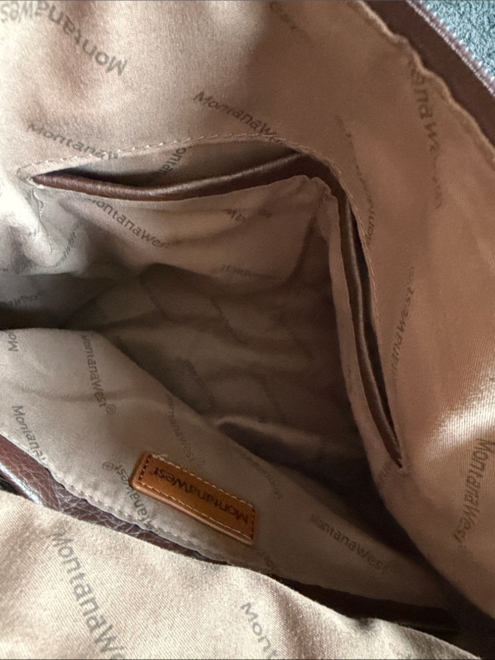 Brown Leather Studded Shoulder Bag - Women - Picture 8 of 8